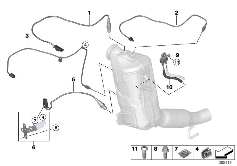 Genuine BMW 13628570234 F22 G06 Temperature Sensor, Exhaust L=332 (Inc. 425d, 320d ed & X4 M40dX) | ML Performance UK Car Parts