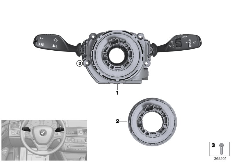 Genuine BMW 61316833422 F26 F16 Switch Unit Steering Column (Inc. X4 35iX, X6 28iX & X6 40dX) | ML Performance UK Car Parts