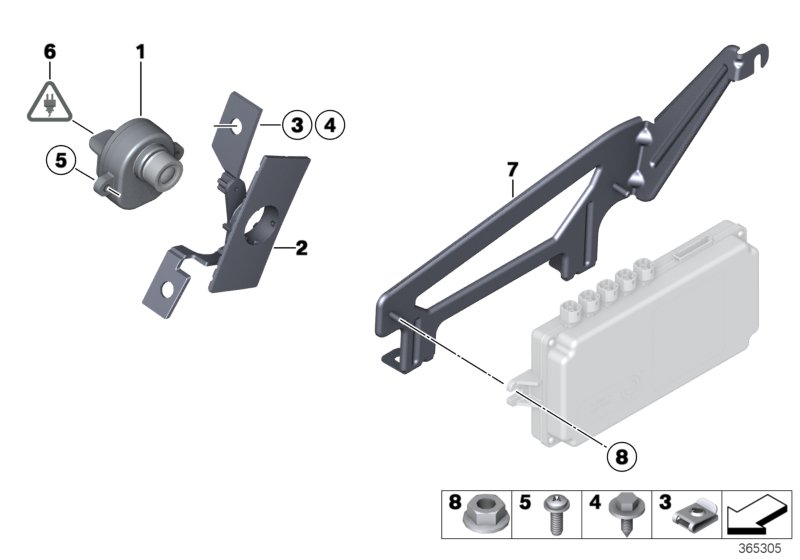 Genuine BMW 65159153137 F04 F01 Bracket 