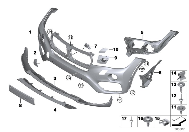 Genuine BMW 51117319796 F16 Panel, Bumper, Front (Inc. X6) | ML Performance UK Car Parts