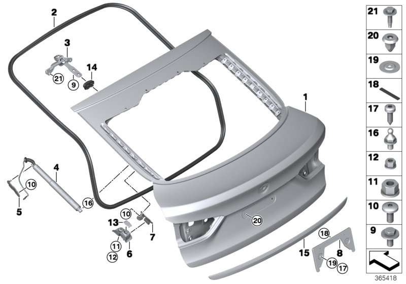 Genuine BMW 51497319881 F16 Trim Strip, Trunk Lid/Tailgate XTRAVAGANCE (Inc. X6) | ML Performance UK Car Parts