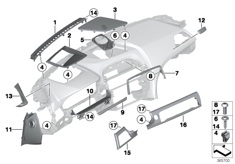 Genuine BMW 51458052326 F12 F06 Trim Cover, I-Panel, Alu, Hex, Center Left hand drive (Inc. 650iX 4.4, 650iX 4.0 & 640i) | ML Performance UK Car Parts