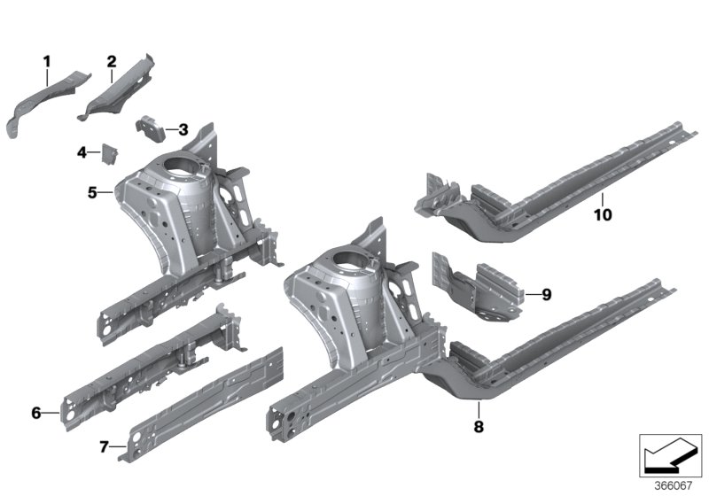 Genuine BMW Mini 41007408636 F45 F46 F48 Bulkhead Support Bracket, Right (Inc. X1 18i, X1 20d & 225iX) | ML Performance UK Car Parts