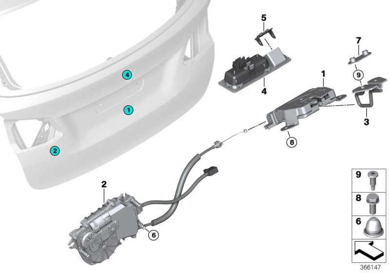 Genuine BMW 51248254777 F46 F48 Lock Plate M8 (Inc. 218i) | ML Performance UK Car Parts