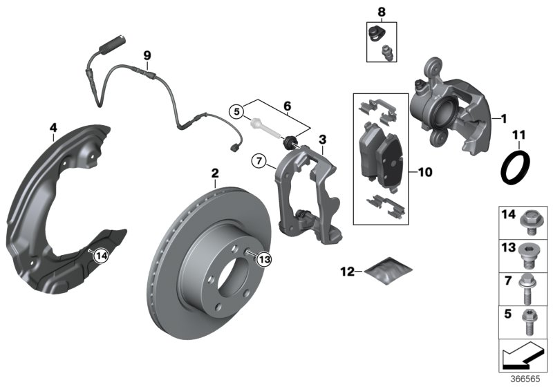 Genuine BMW 34116769277 E87 F44 Repair Set Brake Caliper (Inc. i3 94Ah, Cooper ALL4 & i3 60Ah) | ML Performance UK Car Parts