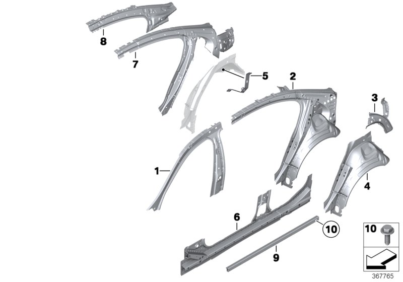 Genuine BMW 51717175597 Reinforcement (Inc. 640iX, 650iX & 640i) | ML Performance UK Car Parts