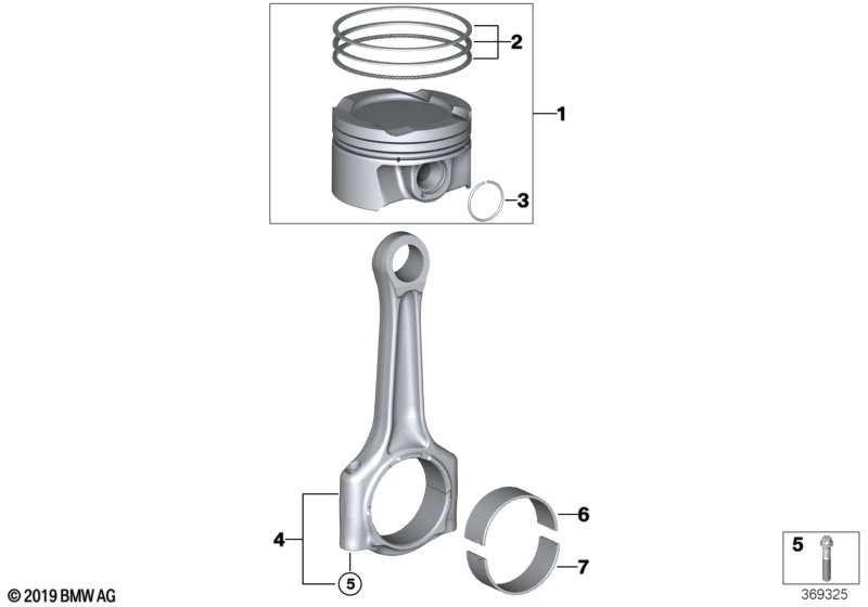 Genuine BMW 11258519102 F30 F32 F33 Piston 84,195 (Inc. X2 25dX, 425d & 125d) | ML Performance UK Car Parts