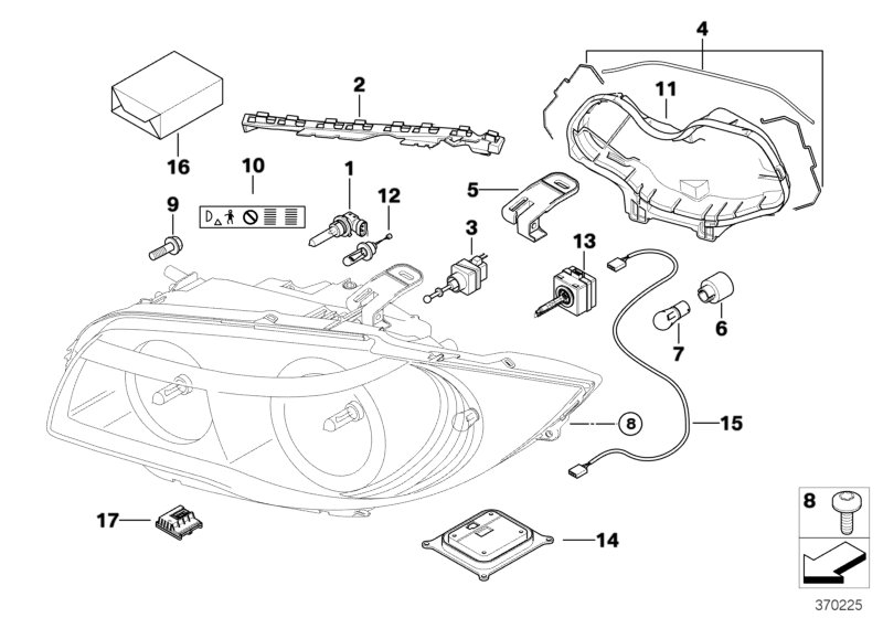 Genuine BMW 63127171569 E87 E82 Left Headlight Cover (Inc. 125i, 118i & 116i 1.6) | ML Performance UK Car Parts