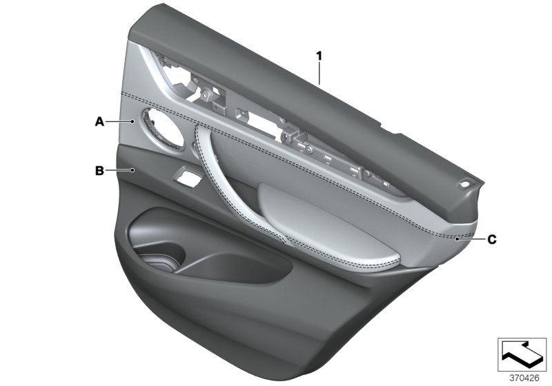 Genuine BMW 51427990357 F16 Door Lining Leather Rear Left INDIVIDUAL (Inc. X6) | ML Performance UK Car Parts