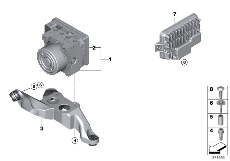 Genuine BMW 34516889950 F46 Rp Hydraulic Unit Dsc (Inc. One, JCW ALL4 & 216d) | ML Performance UK Car Parts