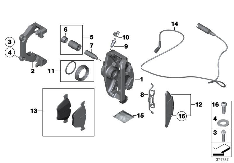 Genuine BMW 34216789715 RR4 F03 Caliper Housing Left (Inc. Ghost, 750LiS & Ghost EWB) | ML Performance UK Car Parts