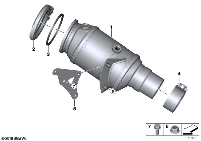 Genuine BMW 18328608158 I15 Holder Catalytic Converter Near Engine (Inc. i8) | ML Performance UK Car Parts