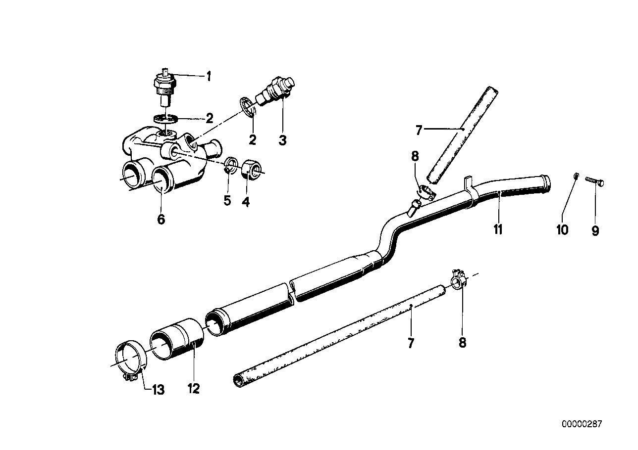 Genuine BMW 11531264718 E21 E28 E30 Return Pipe (Inc. 518i, 520i & 318i) | ML Performance UK Car Parts