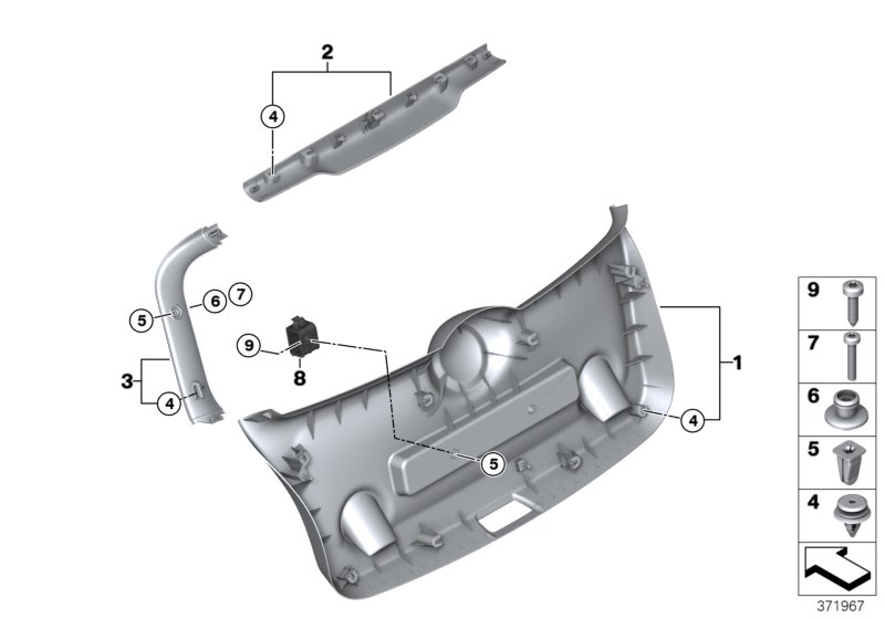 Genuine BMW 51497374788 F55 F56 Right Panel Tail Lid (Inc. Cooper) | ML Performance UK Car Parts