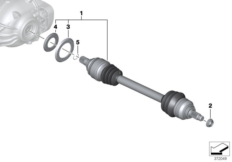 Genuine BMW 33212284615 F83 F87 Output Shaft Left (Inc. M4 CS, M4 GTS & M2) | ML Performance UK Car Parts