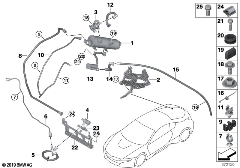 Genuine BMW 16117378063 I15 I12 Adapter Plate (Inc. i8) | ML Performance UK Car Parts