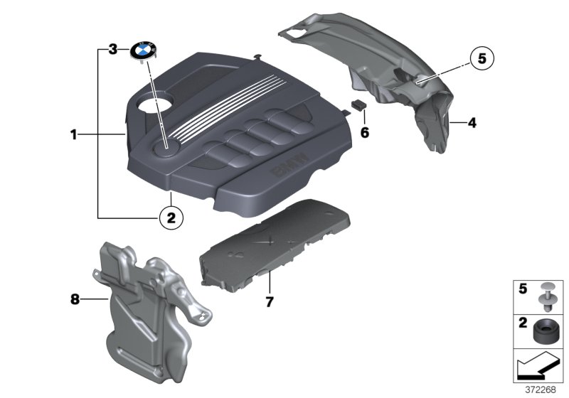 Genuine BMW 11148510364 E84 Cover, Acoustic (Inc. X1 20dX, X1 18dX & X1 20d) | ML Performance UK Car Parts