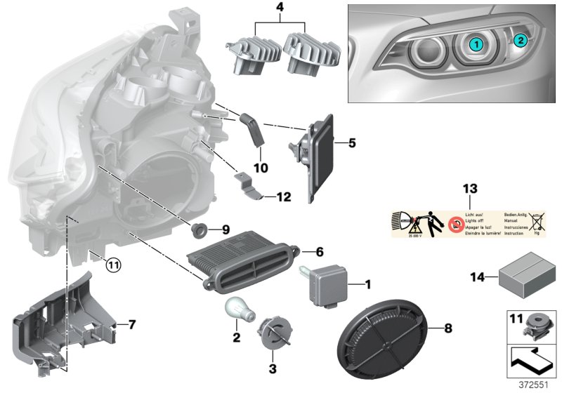 Genuine BMW 63117363090 F23 F87 Driver Module For Headlight (Inc. 228iX, 220dX & M240iX) | ML Performance UK Car Parts