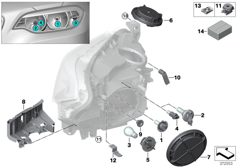 Genuine BMW 63117394014 F87 F23 Bracket Right (Inc. M235i) | ML Performance UK Car Parts