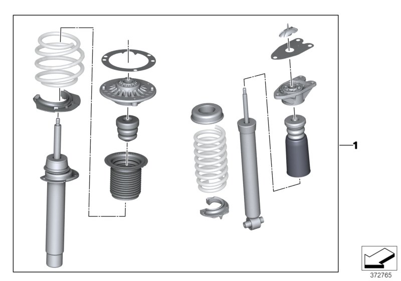 Genuine BMW 33502357631 F32 Retrofit Kit Sports Suspension F32 6 ZYLINDER (Inc. 435i) | ML Performance UK Car Parts