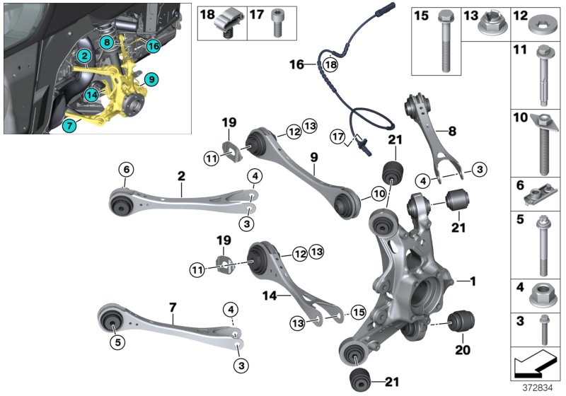 Genuine BMW 33326862406 Wishbone With Rubber Bushing (Inc. i8) | ML Performance UK Car Parts