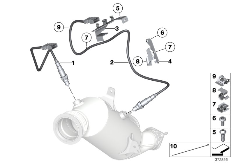 Genuine BMW 11787589476 F25 F26 Regulating Lambda Probe L= 740mm (Inc. X3 35iX, X4 35iX & 535i) | ML Performance UK Car Parts