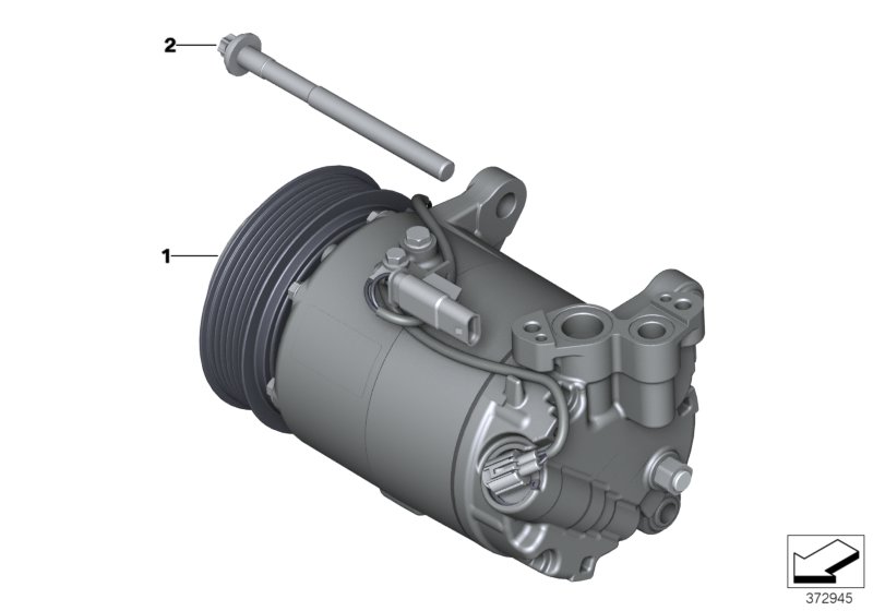 Genuine BMW 64529890655 G14 Rp A/C Compressor With Magnetic Clutch R134A/R1234YF (Inc. 530iX, 740i & 730dX) | ML Performance EU Car Parts