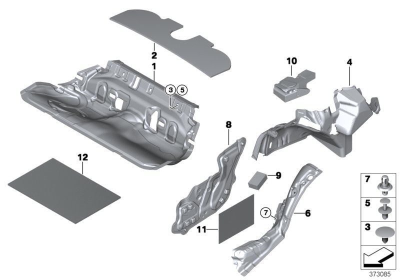 Genuine BMW 51477353984 Insulator, Mount, Waist Rail, Right (Inc. 330dX, 335iX & 320dX) | ML Performance UK Car Parts