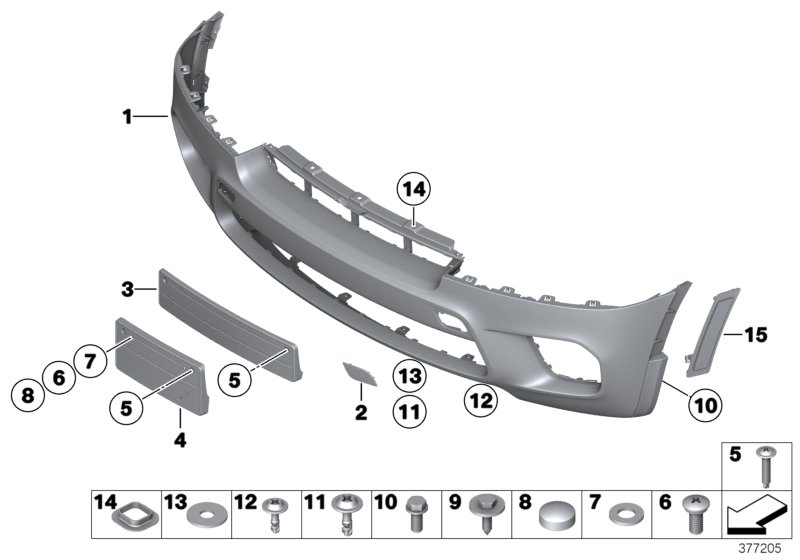 Genuine BMW 51118049701 E70 TriCover, Bumper, Primed, Front M / PDC (Inc. X5) | ML Performance UK Car Parts