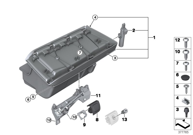 Genuine BMW 51169283006 Glove Box Left hand drive (Inc. i3s 120Ah Rex, i3s 120Ah & i3s 94Ah) | ML Performance UK Car Parts