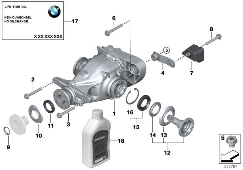 Genuine BMW 33107566186 E84 E92 Exch. Final Drive I=3,23 (Inc. 320xd, 325xi & 330xi) | ML Performance UK Car Parts