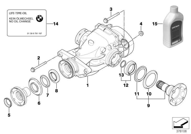 Genuine BMW 33107510656 E53 Exch. Final Drive I=4,10 (Inc. X5 3.0i) | ML Performance UK Car Parts