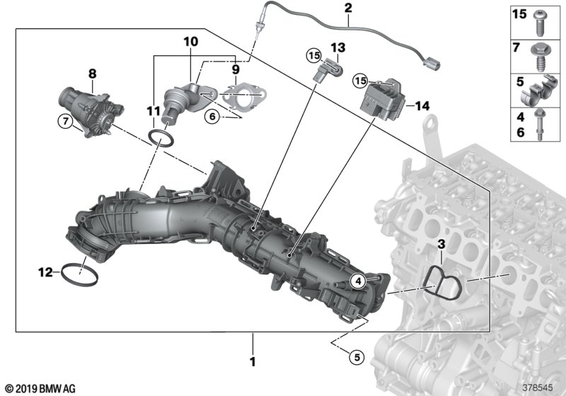 Genuine BMW 11618513655 G11 F34 F23 Intake Manifold Agr With Flap Control (Inc. 725Ld, 418d & 316d) | ML Performance UK Car Parts