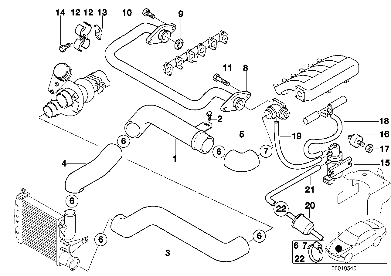 Genuine BMW 11612246723 E38 Pressure Hose Assy (Inc. 725tds) | ML Performance UK Car Parts