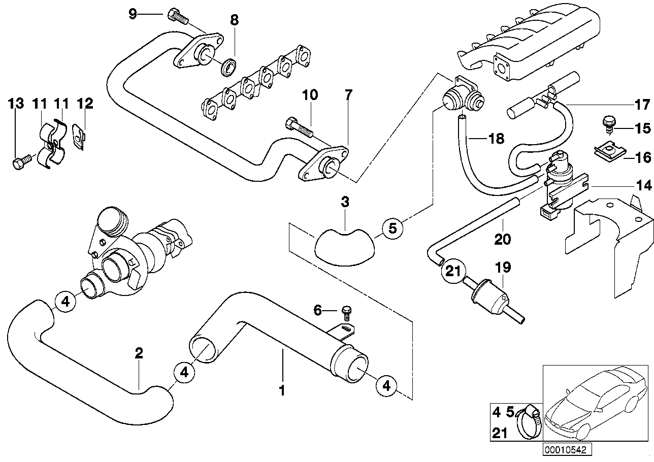 Genuine BMW 11617801549 E39 E38 Pressure Hose Assy (Inc. 525tds, 525td & 725tds) | ML Performance UK Car Parts