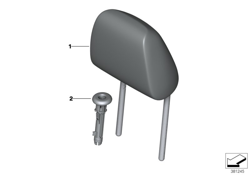 Genuine BMW 52107374894 F46 Headrest Leather SATTELBRAUN (Inc. 225i, 216i & X1 28i) | ML Performance UK Car Parts