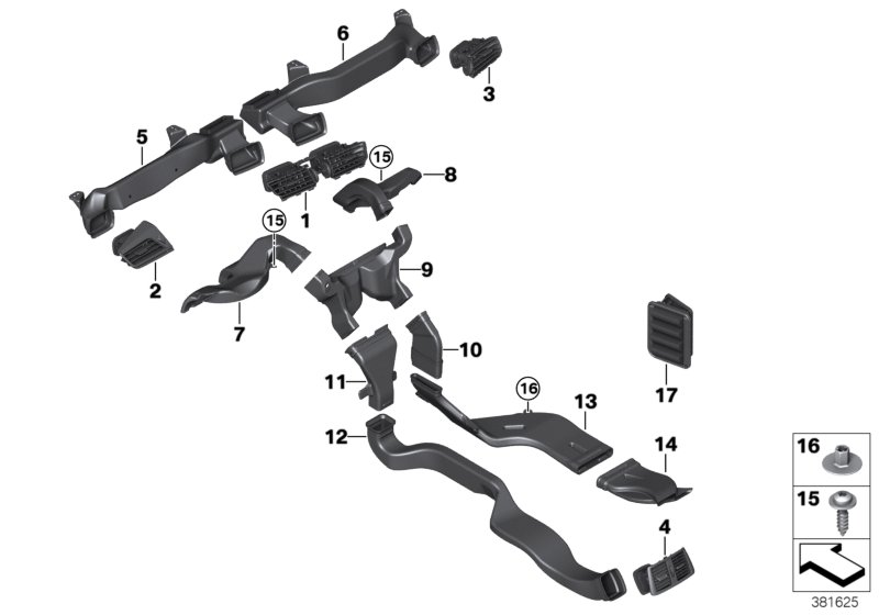 Genuine BMW 51459290792 F46 F45 Cold Air Duct Right (Inc. 214d, 225i & 218dX) | ML Performance UK Car Parts