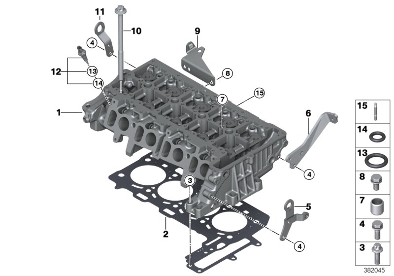 Genuine BMW 11128513681 F56 F46 Cylinder Head (Inc. X1 20dX, Cooper SD ALL4 & 220dX) | ML Performance UK Car Parts