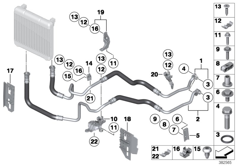 Genuine BMW 17227586892 F02 F10 F12 Bracket Oil Pipe (Inc. Hybrid 7L, 740Li & Hybrid 7) | ML Performance UK Car Parts