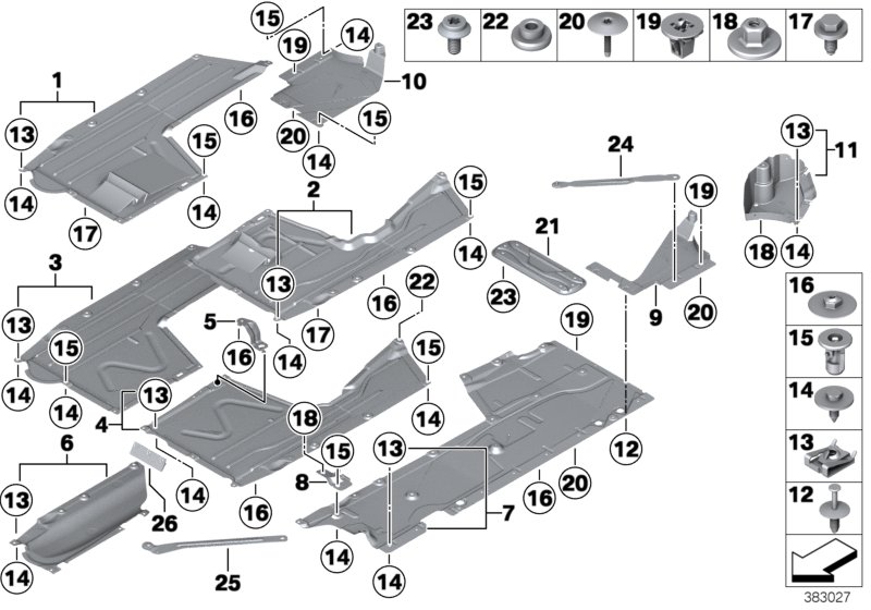 Genuine BMW 51757345092 F33 F34 F22 Underbody Panelling, Center, Left (Inc. 430i, 418i & 420dX) | ML Performance UK Car Parts