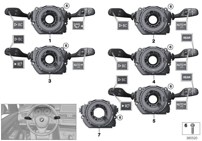 Genuine BMW 61319368603 F48 F25 Switch Unit Steering Column (Inc. X1 28iX & X3) | ML Performance UK Car Parts