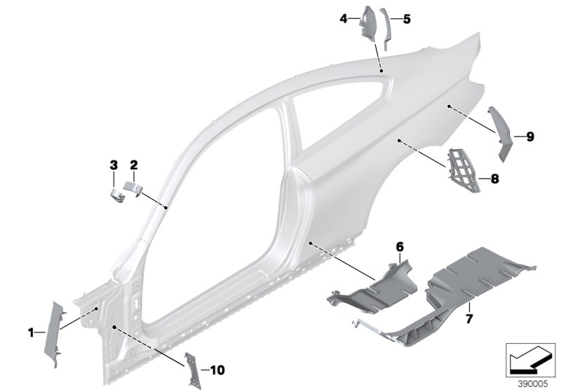 Genuine BMW 41007323207 F82 F32 Molded Part, Roof Frame, Inner Left (Inc. 440i, 418i & 420i) | ML Performance UK Car Parts