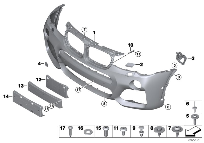 Genuine BMW 51118056297 F25 F26 Adapter, Front Fog Lamp, Halogen, Left M (Inc. X3 28i) | ML Performance UK Car Parts