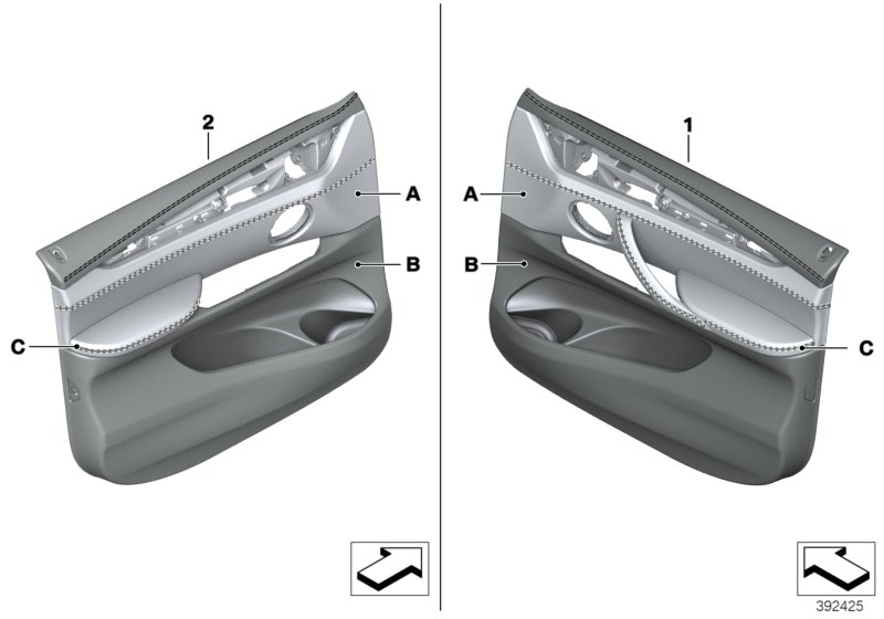 Genuine BMW 51417988469 F15 Door Panel, Leather, Front Left INDIVIDUAL (Inc. X5) | ML Performance UK Car Parts