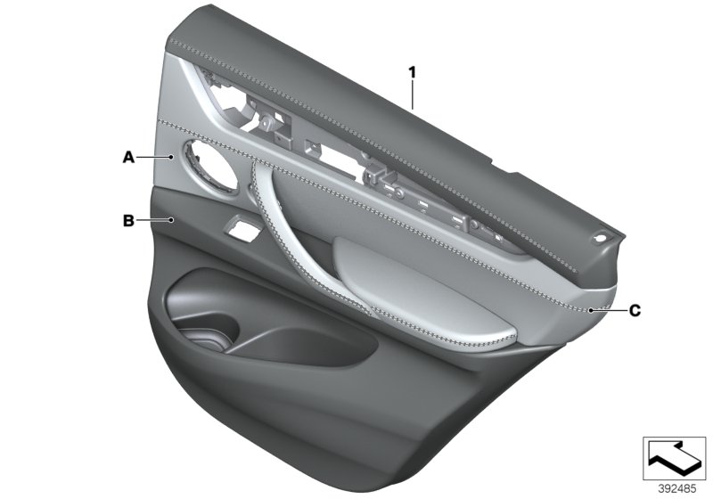 Genuine BMW 51427988787 F15 Door Lining Leather Rear Left INDIVIDUAL (Inc. X5) | ML Performance UK Car Parts