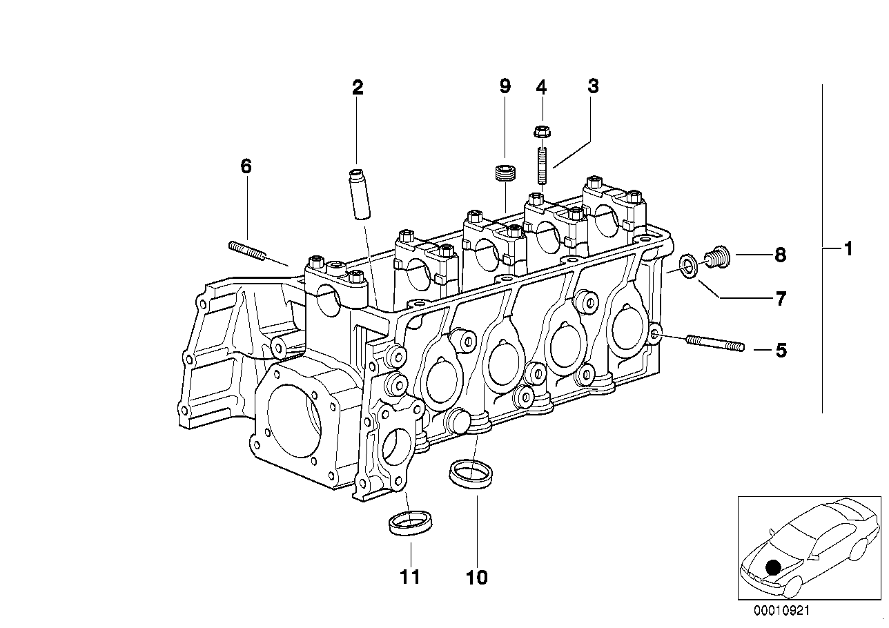 Genuine BMW 11121716621 E36 E46 E34 Cylinder Head (Inc. 318Ci, 318i & Z3 1.8) | ML Performance UK Car Parts