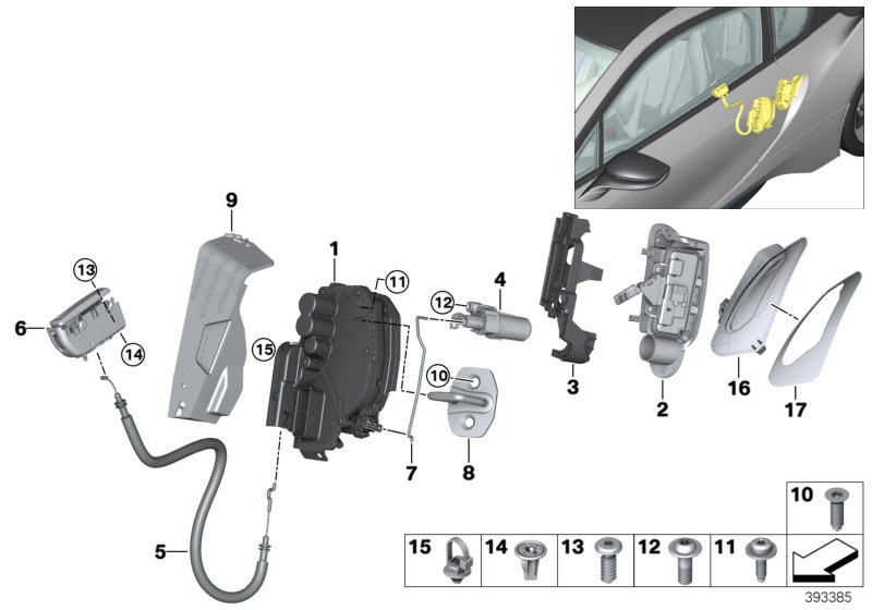 Genuine BMW 51218497865 I15 System Latch, Left LL (Inc. i8) | ML Performance UK Car Parts