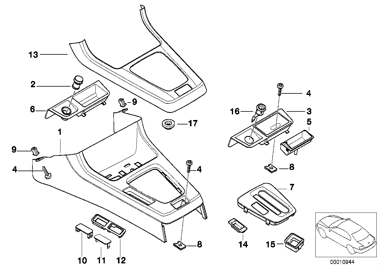 Genuine BMW 51162492154 E36 Ashtray CHROM (Inc. 316i 1.9, 316g & 323ti) | ML Performance UK Car Parts