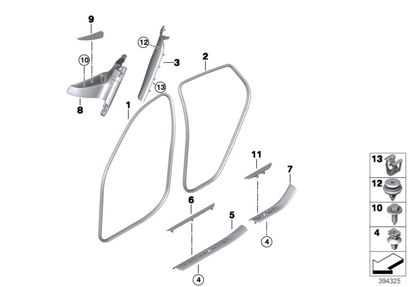 Genuine BMW 51477369575 F16 Insert Mat Velours, Left SCHWARZ (Inc. X6) | ML Performance UK Car Parts