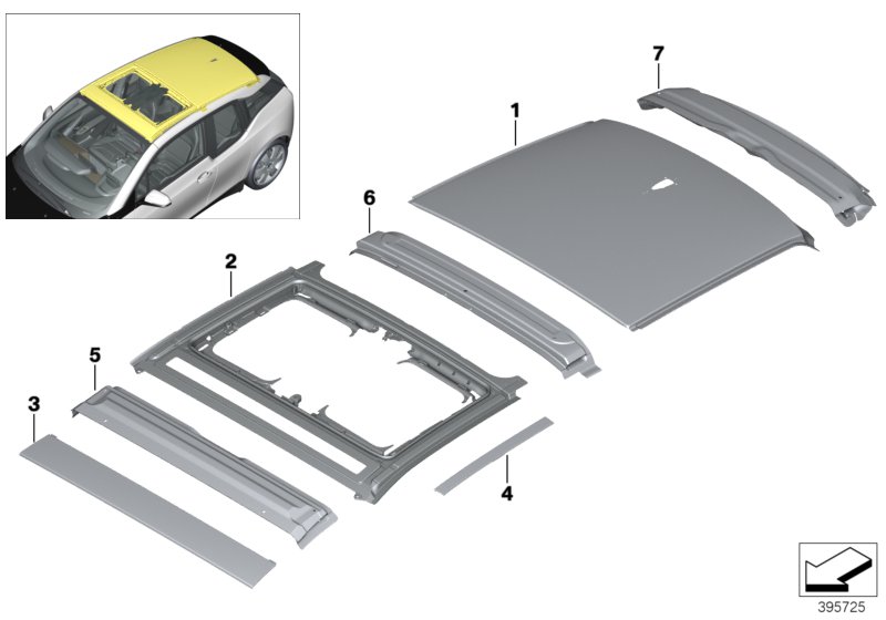 Genuine BMW 51137317706 Roof Cover (Inc. i3 94Ah Rex, i3 94Ah & i3 60Ah Rex) | ML Performance UK Car Parts